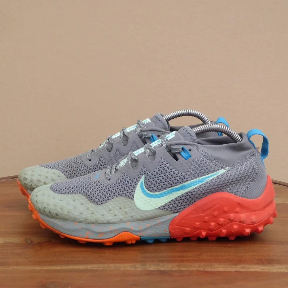 Nike Mens Wildhorse 7 Trail Running Shoes Grey Orange CZ1856-003 Size 7.5